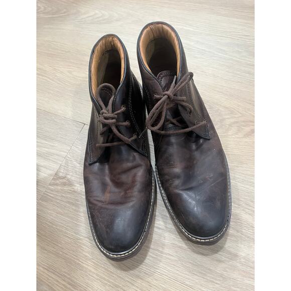 Men's-Florsheim-11875-Designer-Fenway‎ Chukka-Brown-Leather-Shoes-Boots-11 M - Picture 1 of 5